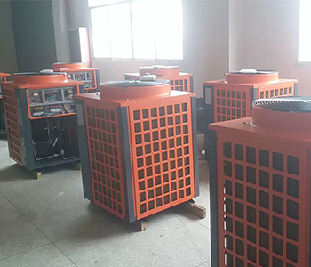 A corner of factory air energy heat pump inventory